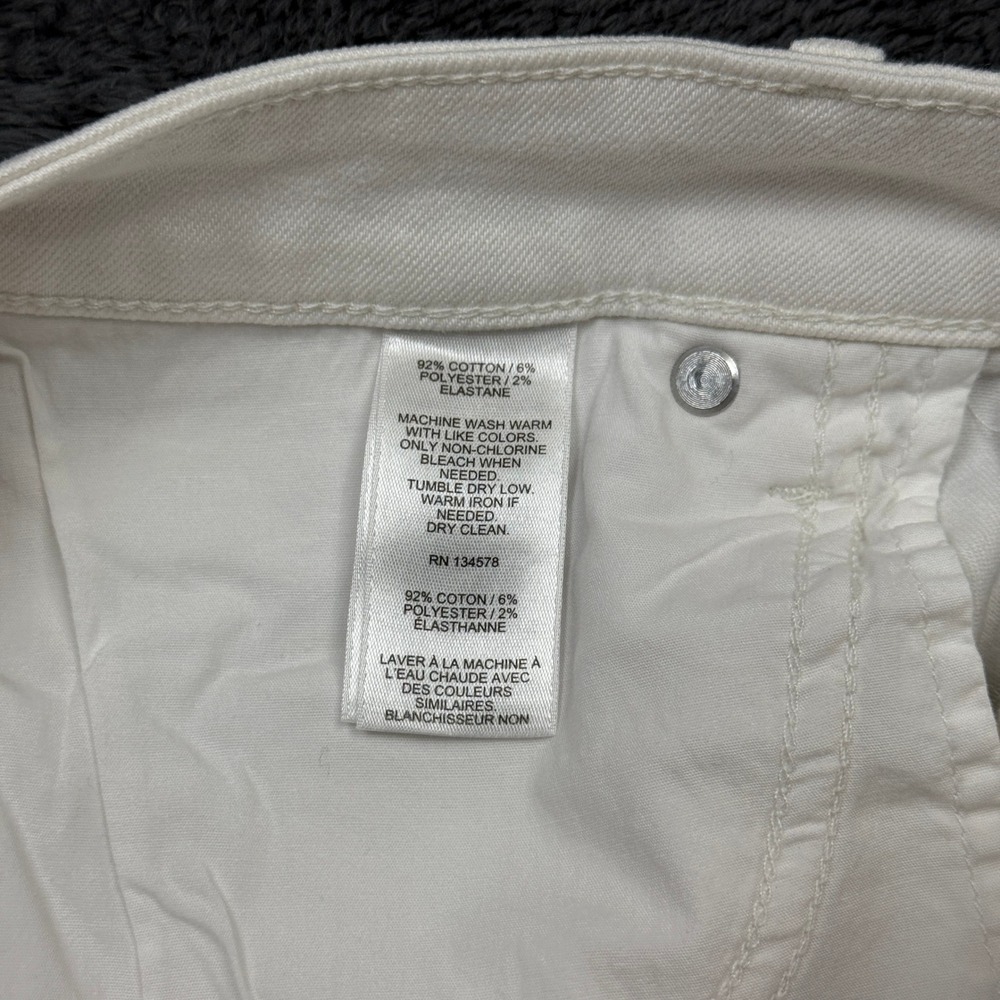 Vineyard Vines White Denim Skirt‎ Women's Size 10 Frayed Hem Casual - Picture 4 of 9